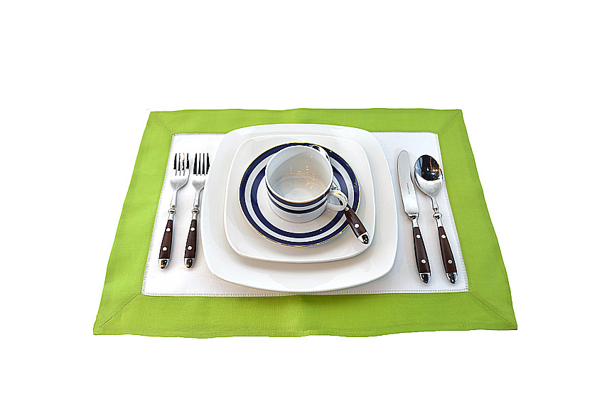 Table Placemat. Bright Green color