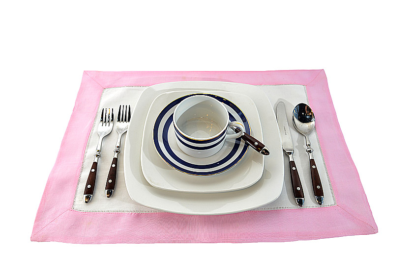 Table Placemat. Pink Lady Pink