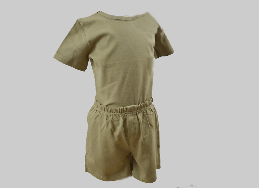 Plain Camo Green Color Boy T and Short