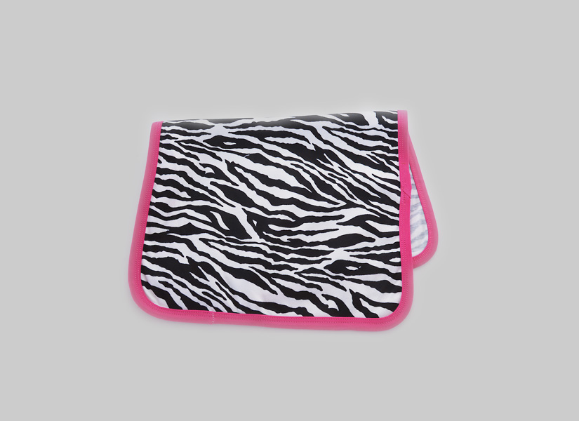 Baby Burp Cloth Standard Size 12″x19″. Black Zebra Prints