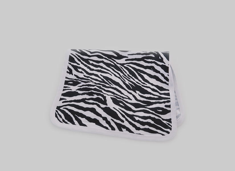 Black Zebra Baby Burp Cloth