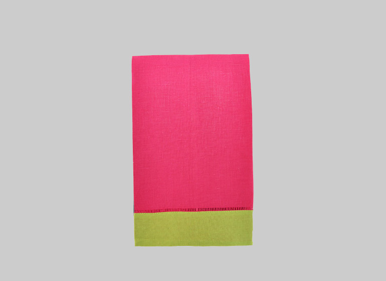 Hot Pink & Hot Green Guest Towel
