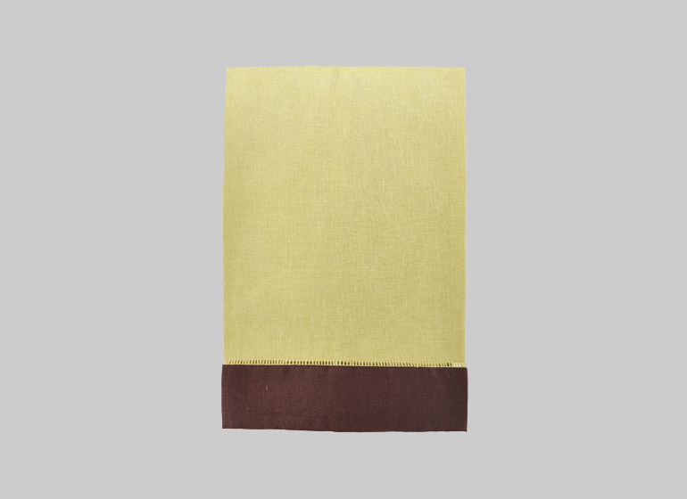Mellow Green & Brown Guest Towel
