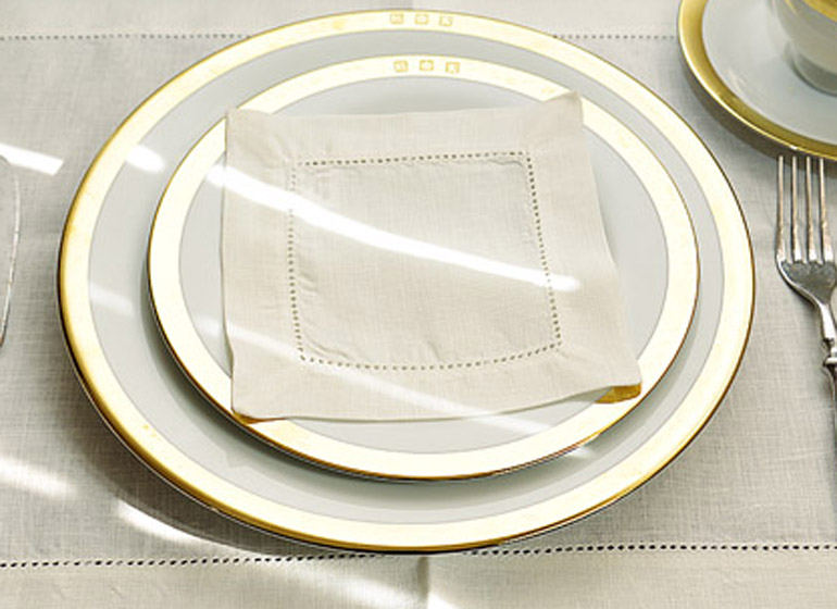 Linen Cocktail Napkin 6x6 Linen Winter White