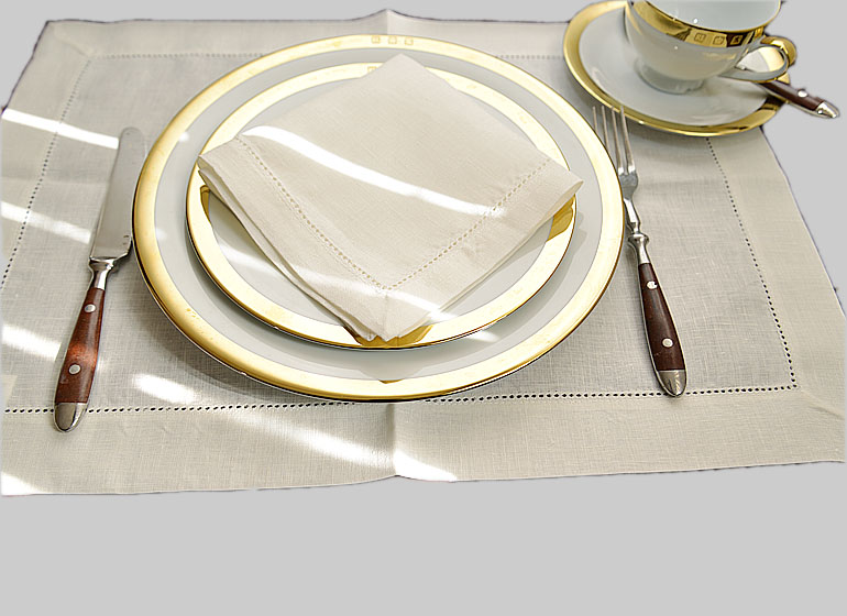 Linen Luncheon Napkin 12x12" Linen Winter White