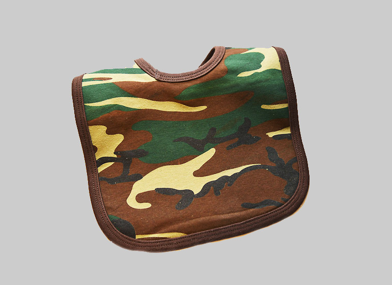 Baby Bib Toddler Size. Camouflage, Houndstooth