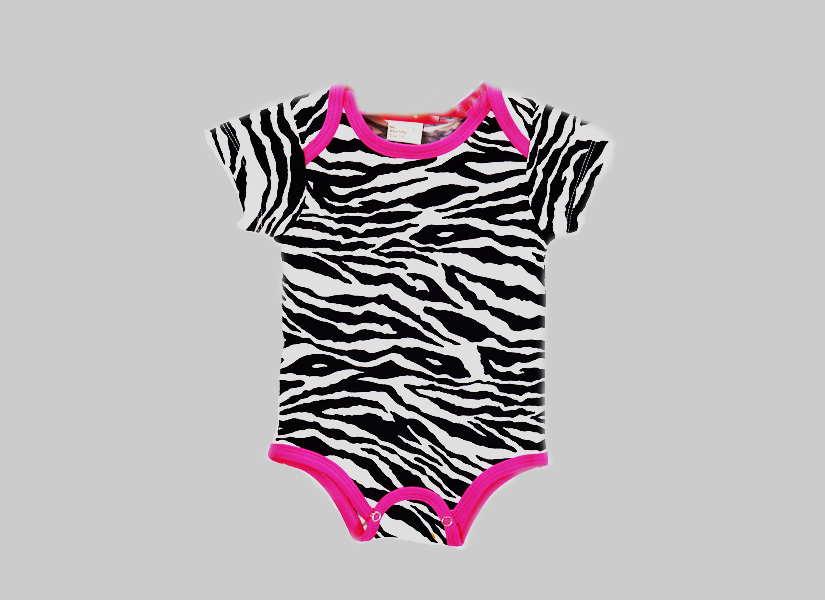 Baby Jumpsuit with Zebra Prints. 3M – 12M