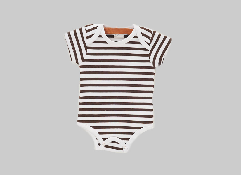 Chocolate Brown Striped, baby jumpsuit