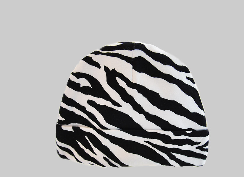 Black Zebra Baby Cap