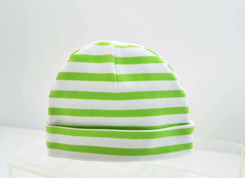 Hot Green Striped, Baby Caps