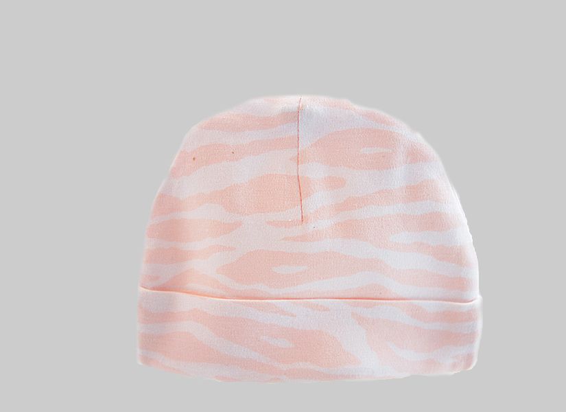 Pink Zebra Baby Cap