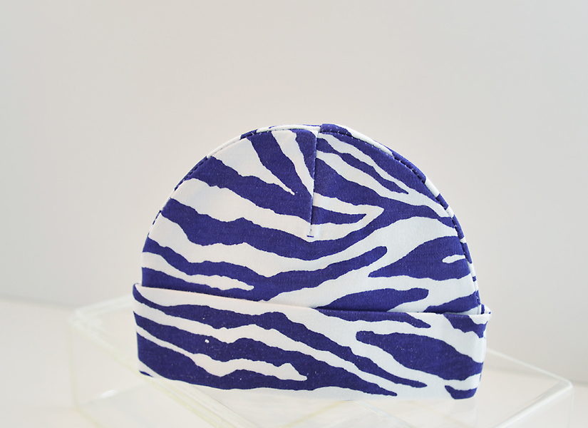 Baby cap purple zebra color