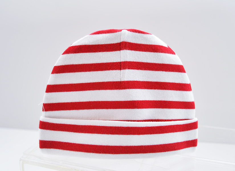 Baby Caps with Red Striped, Hot Pink Striped..