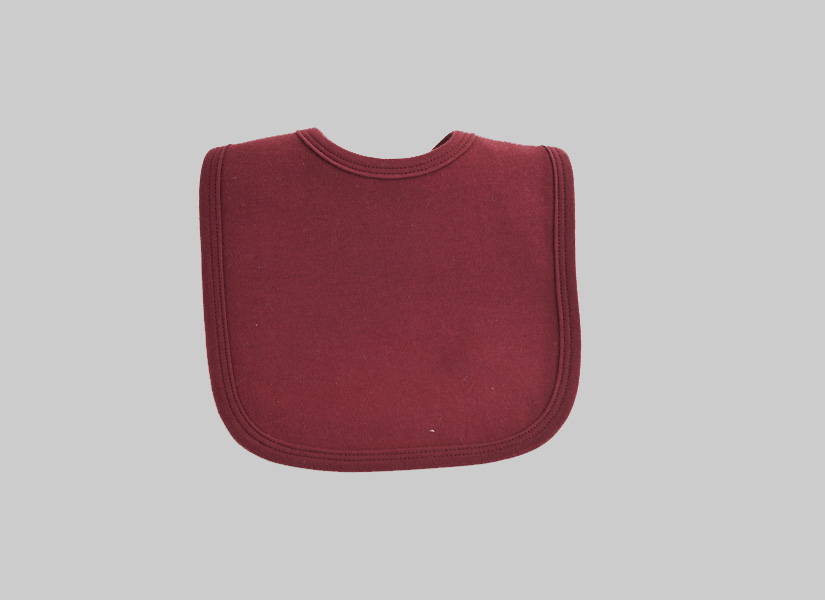 Burgundy Color Infant Size Baby Bib