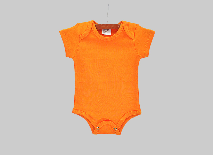 Baby Jumpsuit Short Sleeve. Solid Color.