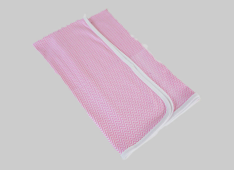 Baby Receiving Blanket Hot Orange Chevron