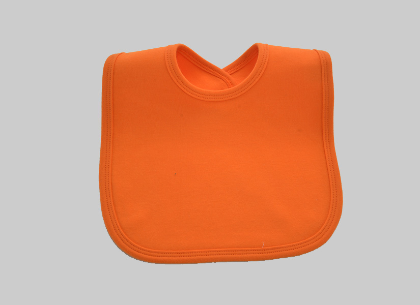 Baby Bib Toddler Size. White Red Trims.