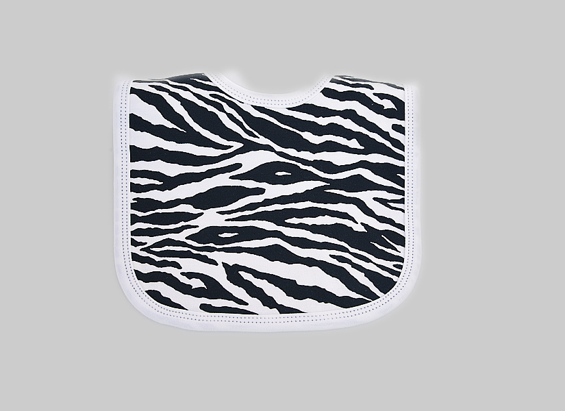 Black Zebra Color, Bib Toddler Size