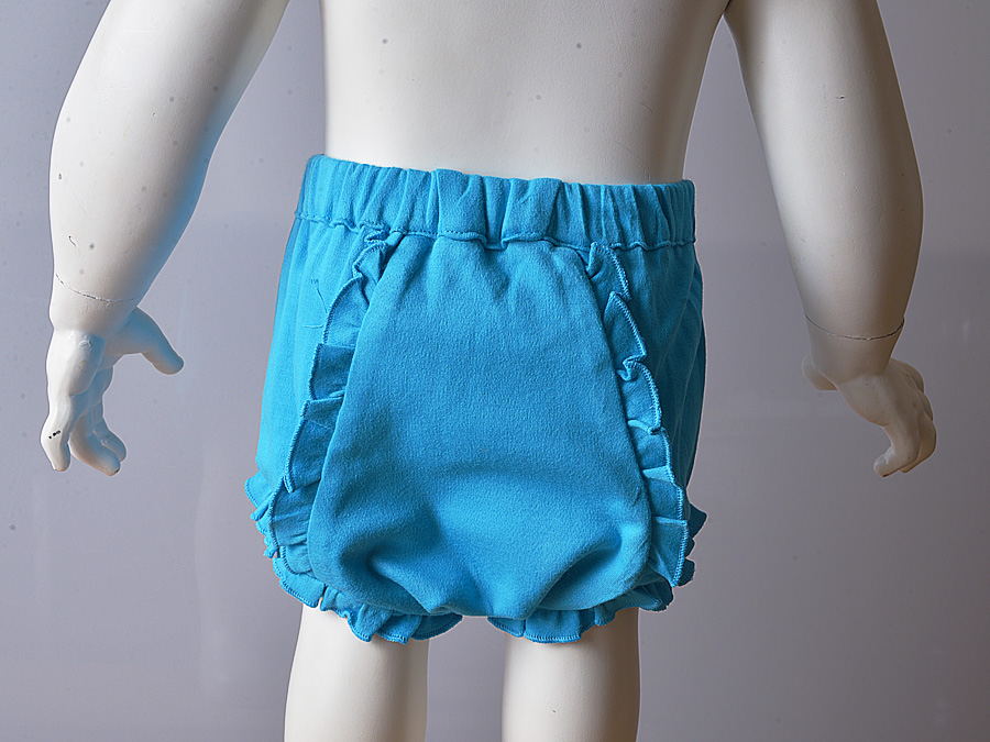 Aqua Blue Color Diaper Cover Ruffled