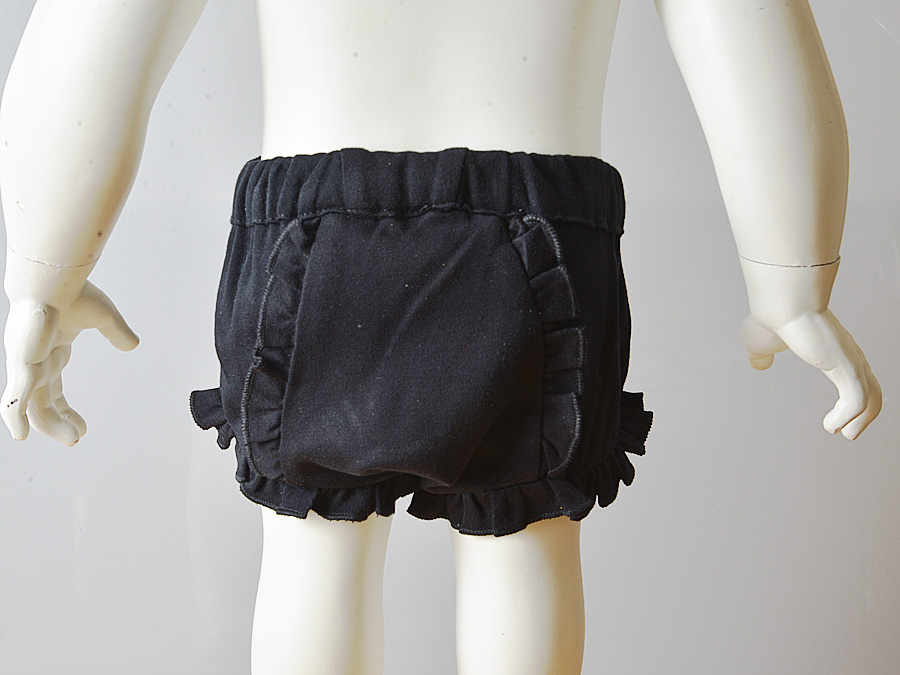 Black Color Diaper Cover Ruffled
