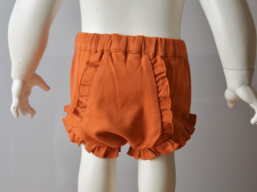 Burnt Orange Color Diaper Cover Ruffled