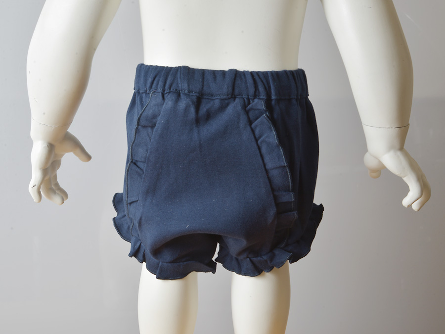 Navy Color. Diaper Cover Ruffled