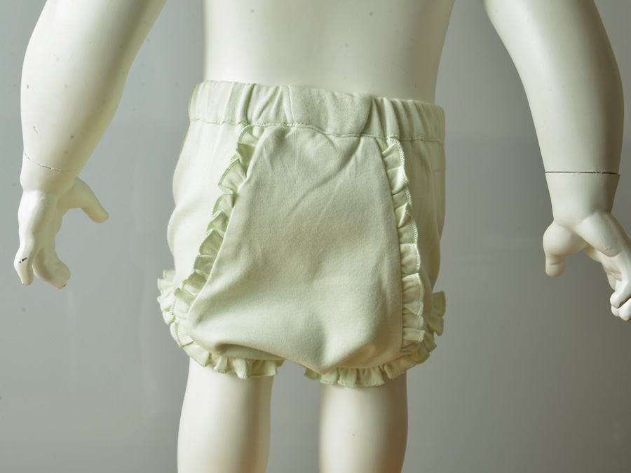 Pastel Green Color Diaper Cover Ruffled
