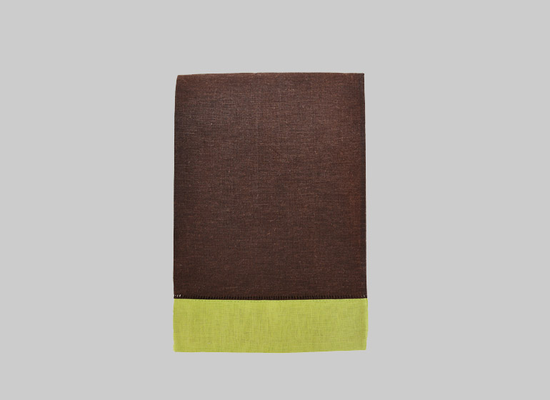 Brown & Mellow Green. Guest Towel