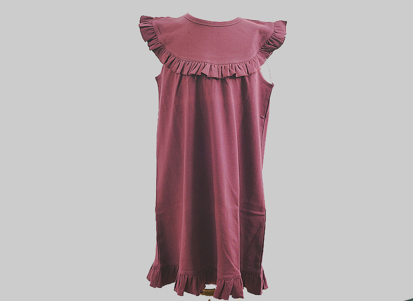 Burgundy girl toddler sleeveless dress