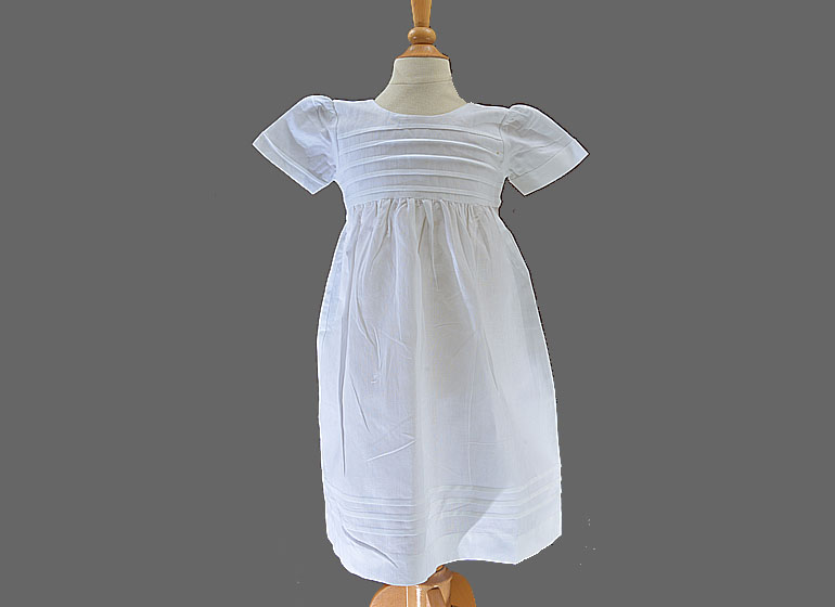 girl toddler white cotton dress puff sleeve