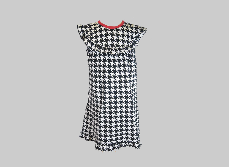 Dress Girl Toddler. Houndstooth Sleeveless Dress