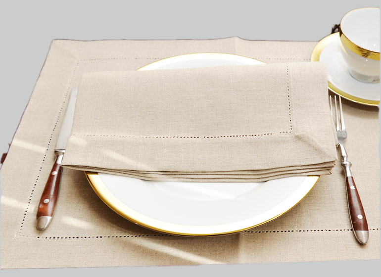 Linen Flax Linen Napkin 22"x22" Linen Hemstitch
