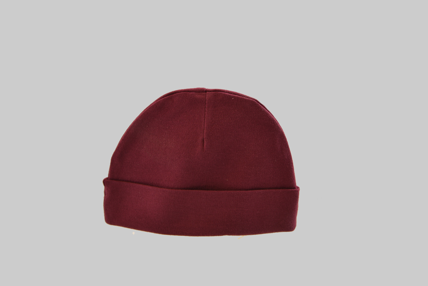 Burgundy color baby cap