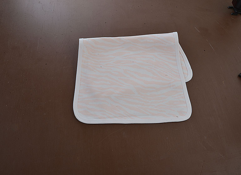Pink Zebra Baby Burp Cloth