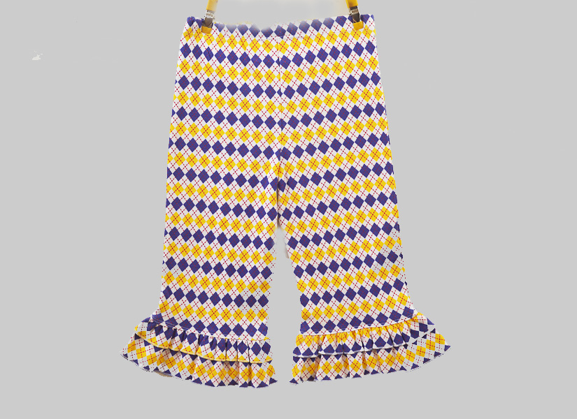 Girl Toddler Long Ruffled Flare Pant, Big Red Dot - Image 5