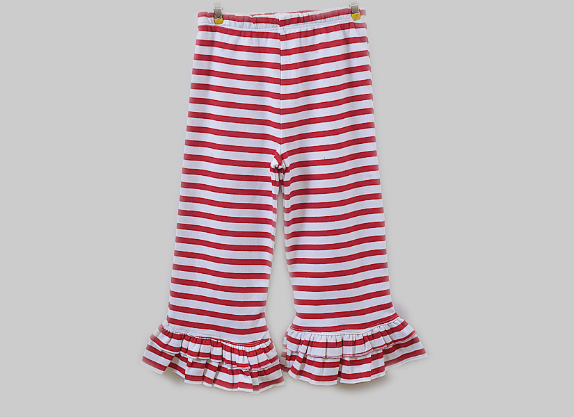 Girl Toddler Long Ruffled Flare Pant, Big Red Dot - Image 4