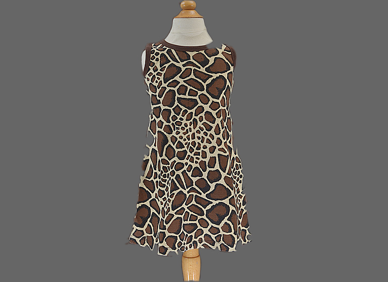 Dress Toddler Girls A Line Leopard Skin Prints, Giraffe Skin Prints Designs