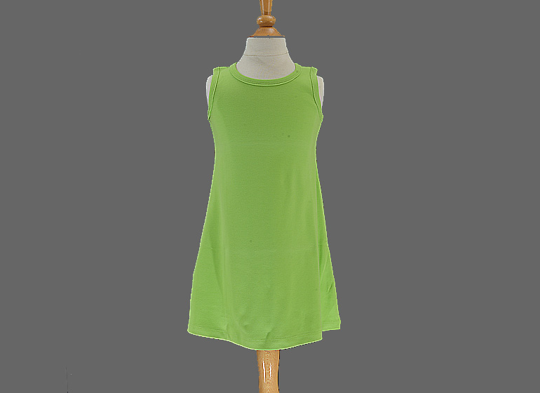 Hot Green color, girl Toddler A line Dress