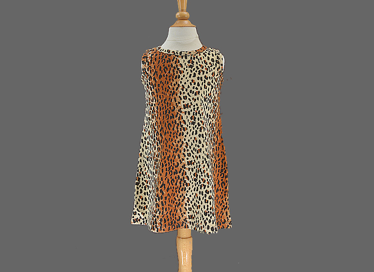 Leopard Skin Print, Girl Toddler A Line Dress