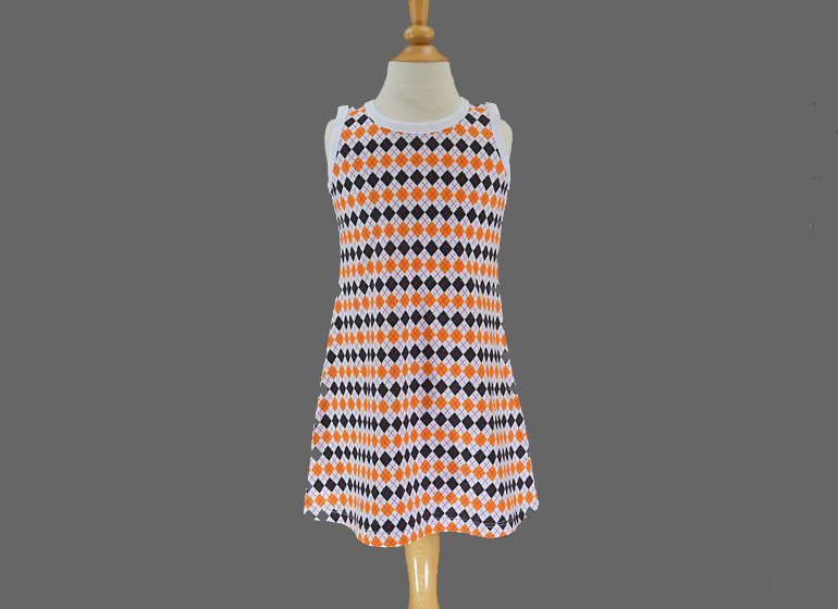 Dress Toddler Girls A Line Purple & Gold Polka Dots, Orange & Black, Hot Pink Hot Green Dots