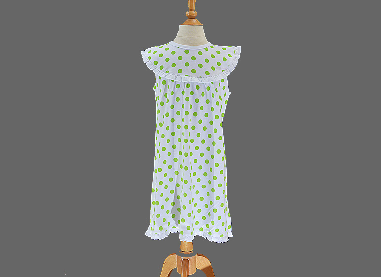 Big Hot Green Dots, Toddler Girl, Sleeveless Dress