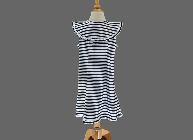Black Stripes, Girl Toddler, Sleeveless Dress