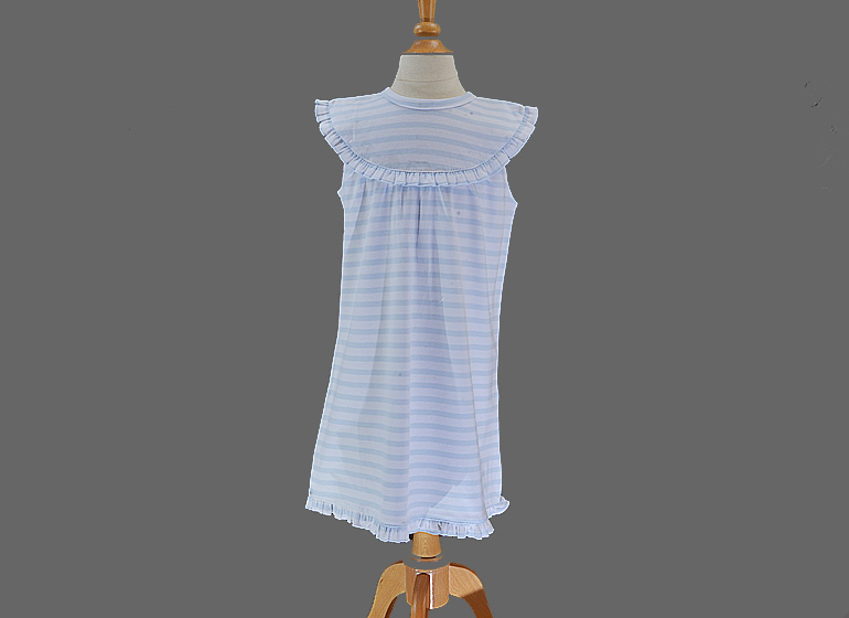 Light Blue Stripes, Toddler Girl, Sleeveless Dress